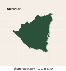 Map of Nicaragua vector design template
