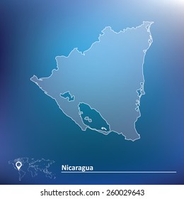 Map of Nicaragua - vector illustration