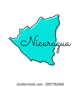 Map of Nicaragua Vector Illustration Design Template.