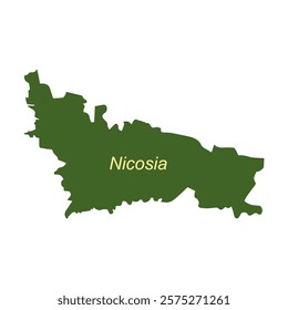 map of nicosia capital city of cyprus vector illustration symbol design