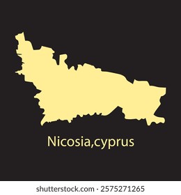 map of nicosia capital city of cyprus vector illustration symbol design