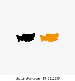 Map of Nicosia - Cyprus Vector Illustration