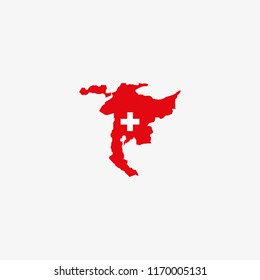 Map of Nidwalden - Switzerland Vector Illustration
