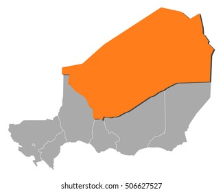 Map - Niger, Agadez