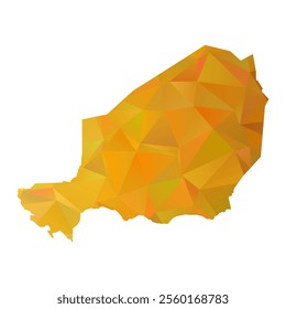 Map of Niger - Gold Polygonal Design For Your. Vector illustration eps 10.