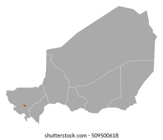 Map - Niger, Niamey