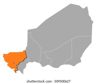 Map - Niger, Tillaberi