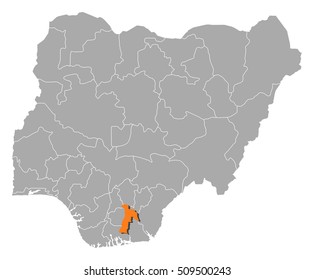 Map - Nigeria, Abia