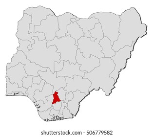 Map - Nigeria, Anambra