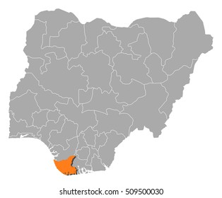 Map - Nigeria, Bayelsa