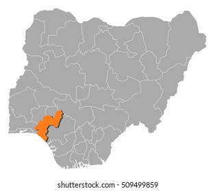 Map - Nigeria, Ondo