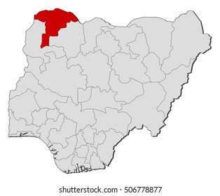 Map - Nigeria, Sokoto