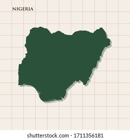 Map of Nigeria vector design template