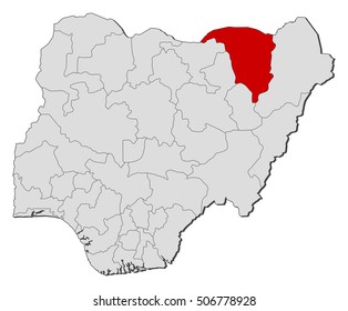 Map - Nigeria, Yobe