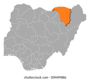 Map - Nigeria, Yobe