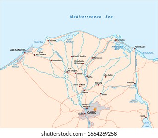 Map Of The Nile River Delta In Upper Egypt