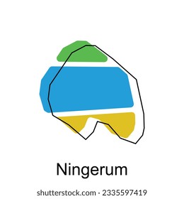 Map of Ningerum modern outline, High detailed vector illustration vector Design Template, suitable for your company