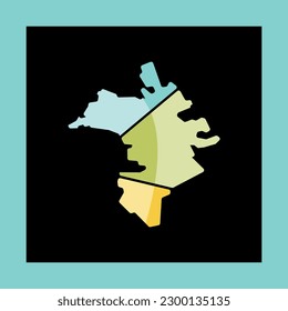 Mapa Del Logotipo Geométrico Creativo Simple De Nizhyn City