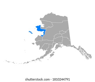 Mapa de Nome en Alaska en blanco