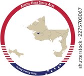 Map of Nome Census Area in Alaska, USA arranged in a circle.
