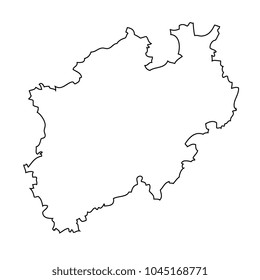 Map of Nordrhein-Westfalen  - Germany Vector