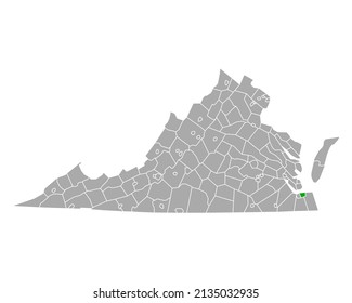 Map Of Norfolk In Virginia On White