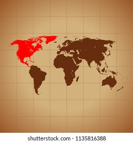 map of North America