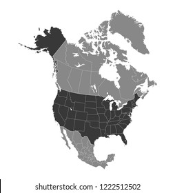 Map of North America