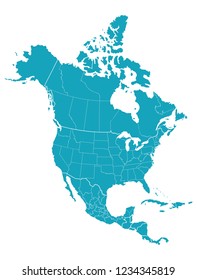 Map of North America