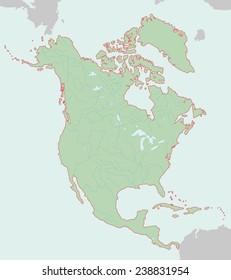 Map of North America