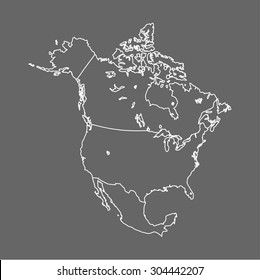 map of North America