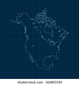 map of North America