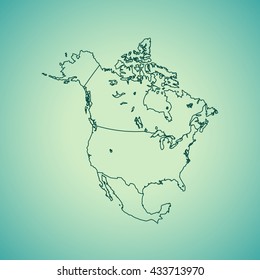 map of North America