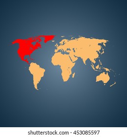 map of North America