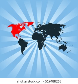 map of North America