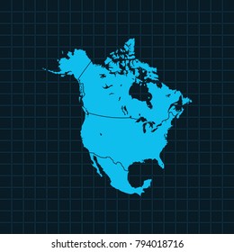 map of North America