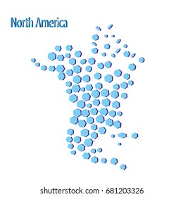 Map of North America Canada Costa Rica Cuba Mexico USA