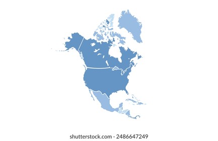 Map of North America for education,Travel worldwide, earth geography website layouts, background,study geography,work in graphics.Suitable for Business Professionals,Designers and Creatives,Marketers.