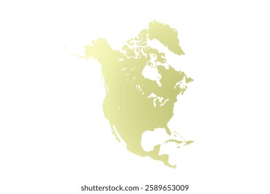 Map of North America, sign silhouette. World Map Globe. Vector Illustration isolated on transparent background. American continent.