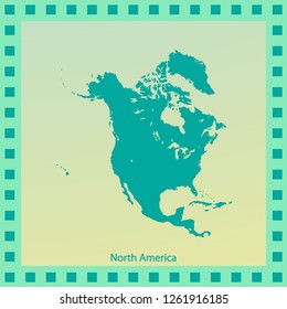 map of North America- Vector