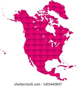 map of North America. vector illustration