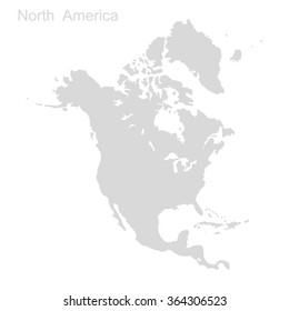 Map of North America. Vector illustration