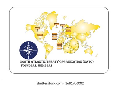 map of North Atlantic Treaty Organization countries Founders Members