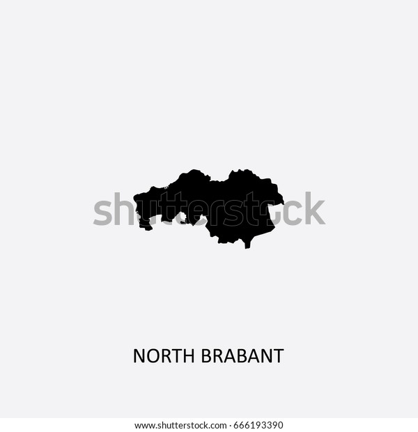 Map North Brabant Province Netherlands Vector Stock Vector - 