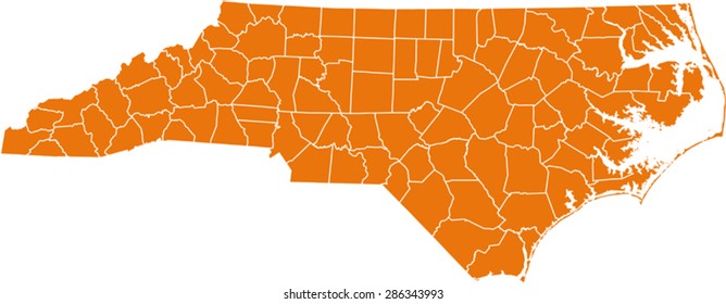 map of North Carolina