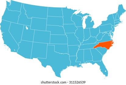 map of North Carolina