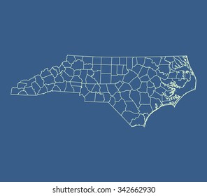 map of North Carolina