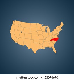 map of North Carolina