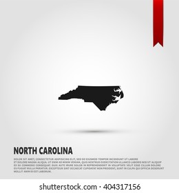 Map North Carolina State Vector Illustration Stock Vector (Royalty Free ...