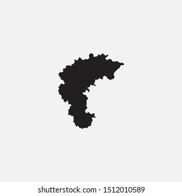 Map of North Chungcheong - South Korea graphic element Illustration template design
